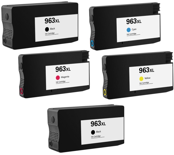 Compatible HP 963XL Full set of 4 Ink Cartridges & EXTRA BLACK (2 x Black 1 x Cyan/Magenta/Yellow)